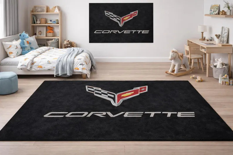Corvette Garage Floor Mat 5x7 FT (60x87 Inches) C2 C3 C4 C5 C6 C7 C8 Z06
