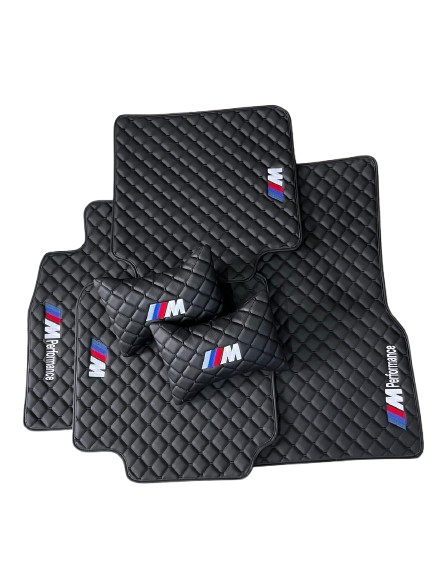 For BMW M Performance Car Floor Mats Set ( With 2 Pillow )
