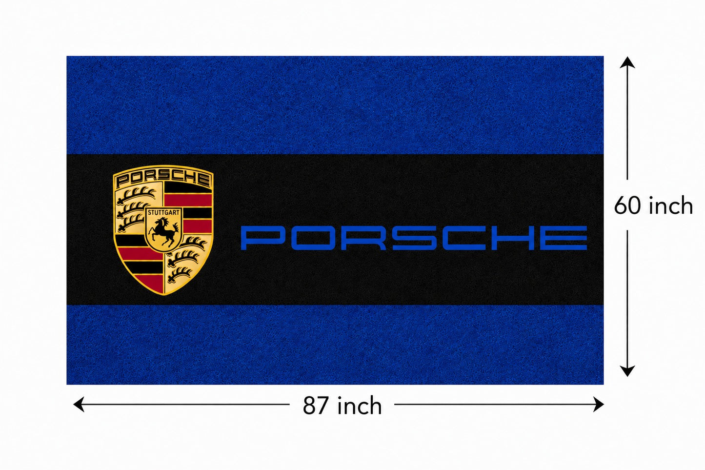 Porsche Garage Rug 5x7 FT (60x87 Inches) Premium Showroom Rug & Wall Decor Racing Style