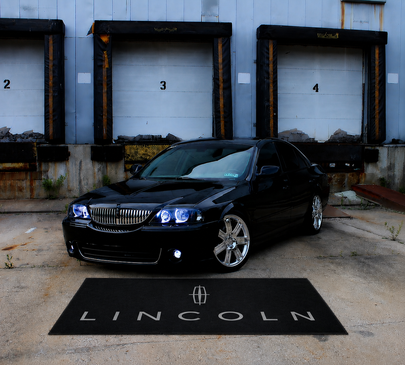 Lincoln Garage Floor Mat 5x7 FT (60x87 Inches) Premium Showroom Rug Wall Decor