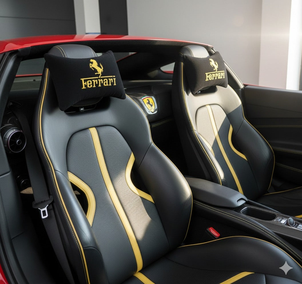 Ferrari Neck Pillows Premium Comfort and Style (2 PCS)