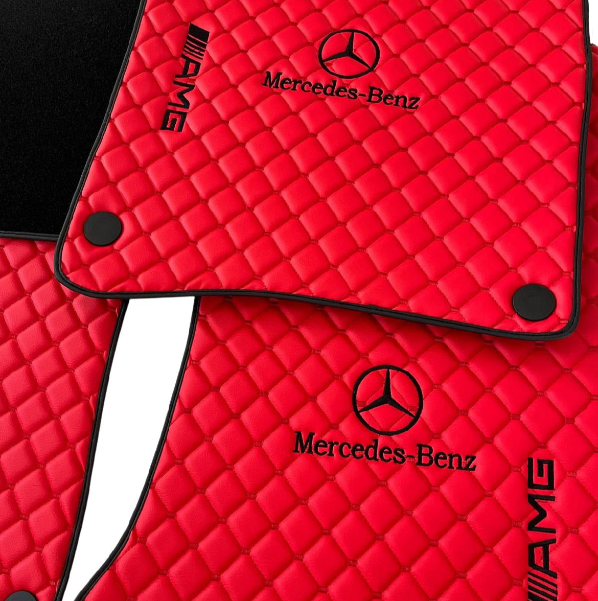 Mercedes Benz Leather Floor Mats Custom Fit For all Model AMG