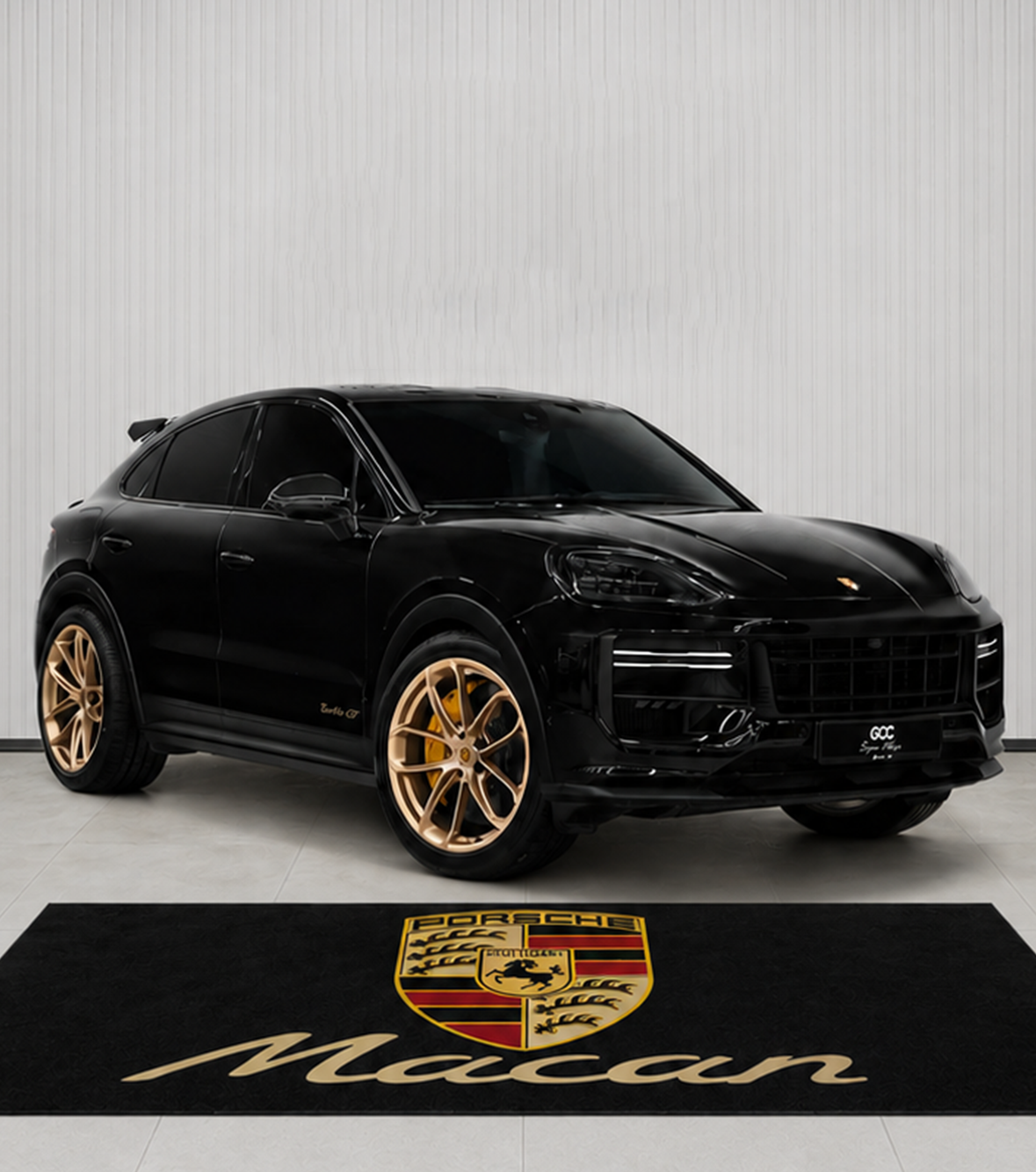 Porsche Macan Garage Floor Mat 5x7 FT (60x87 Inches) Premium Showroom Rug Wall Decor