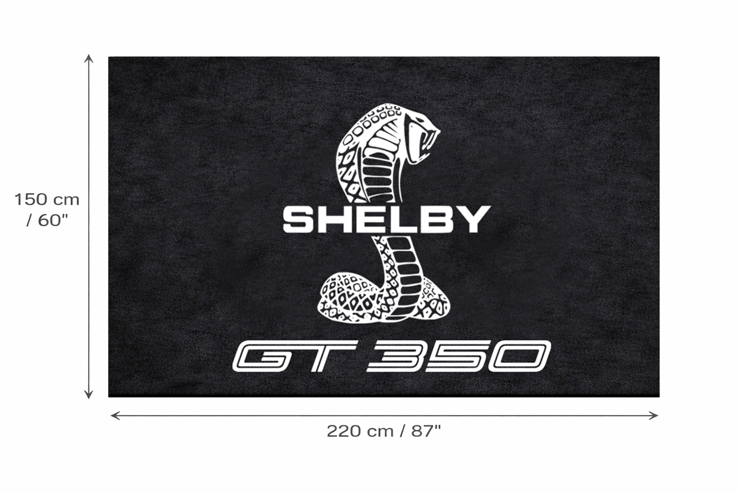 Shelby GT350 Floor Mat 5x7 FT (60x87 Inches) Premium Showroom Rug Wall Decor
