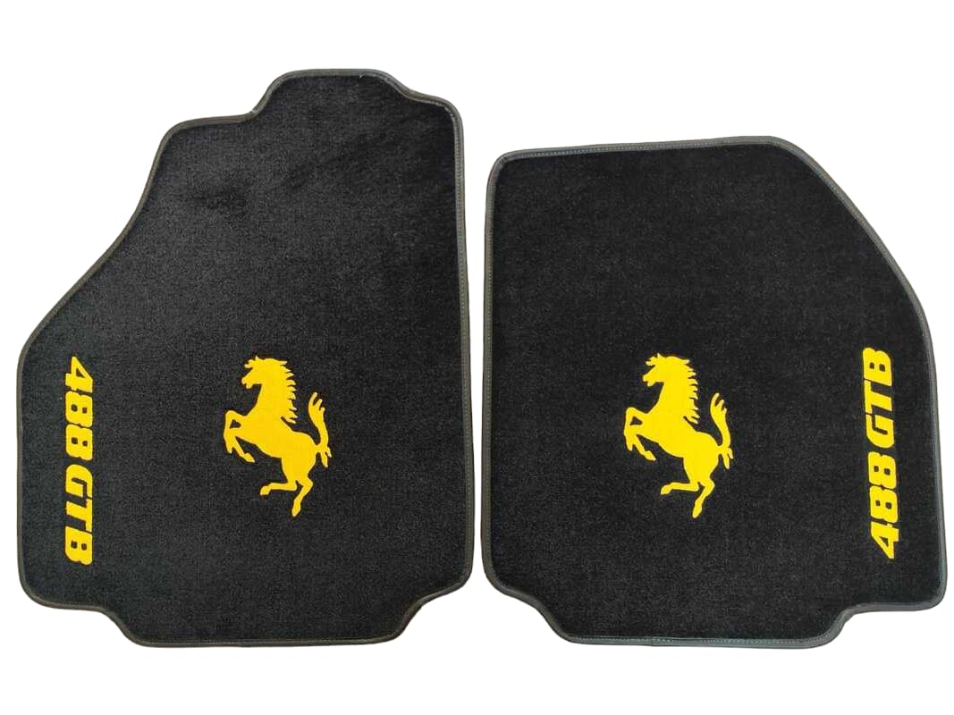 Ferrari Floor Mats Custom Fit Carpet Velour Mats with Custom Stitch