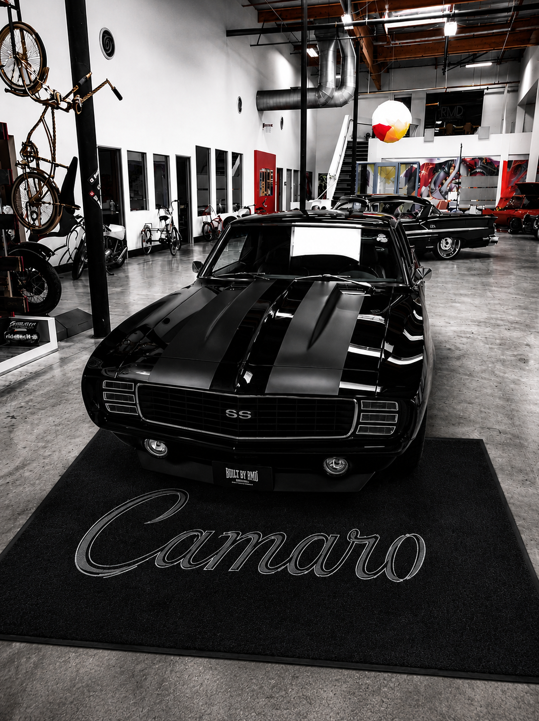 Camaro Garage Floor Mat 5x7 FT (60x87 Inches) Premium Showroom Rug Wall Decor