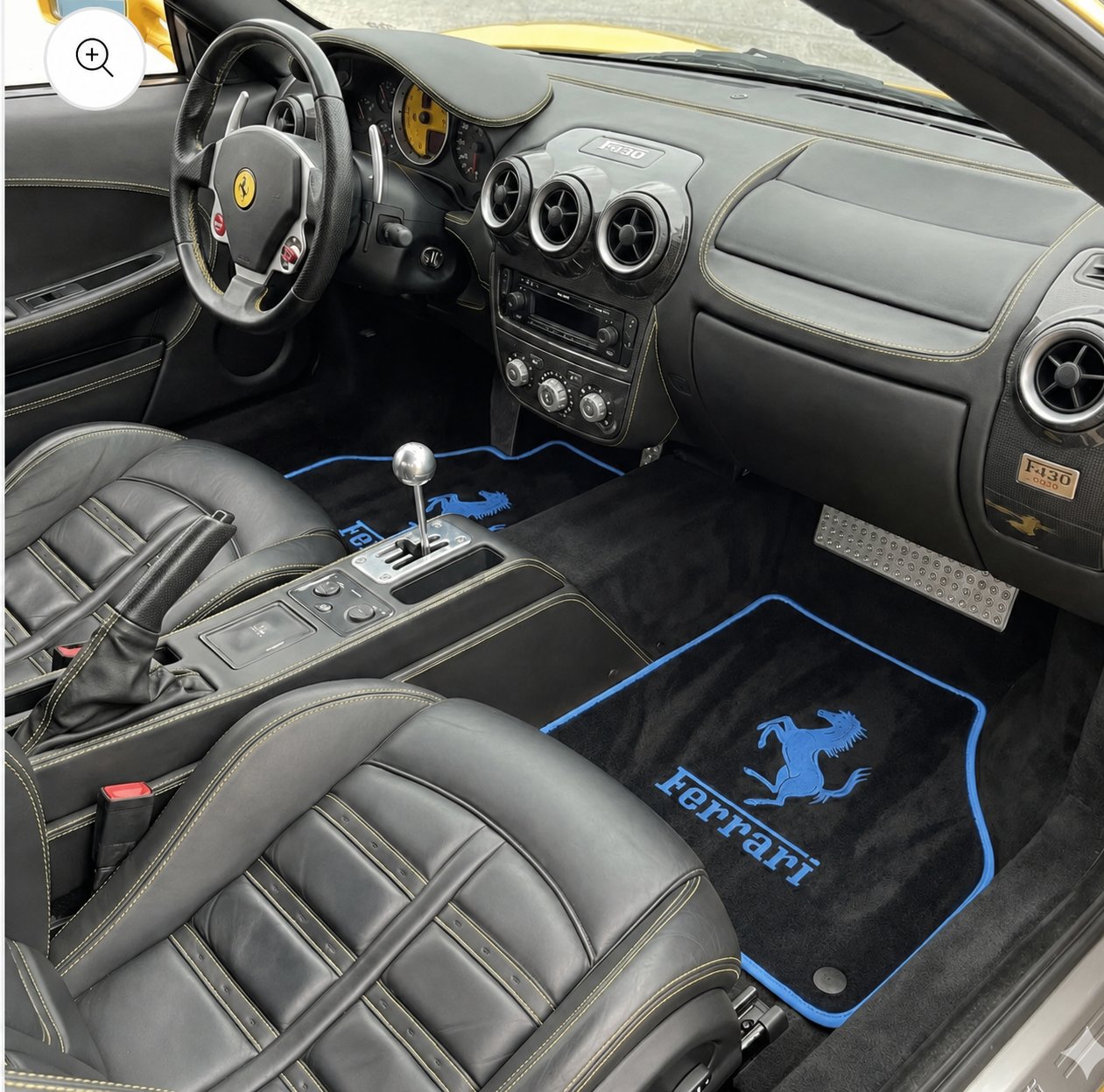 Ferrari Floor Mats Custom Fit Carpet Velour Mats with Custom Stitch