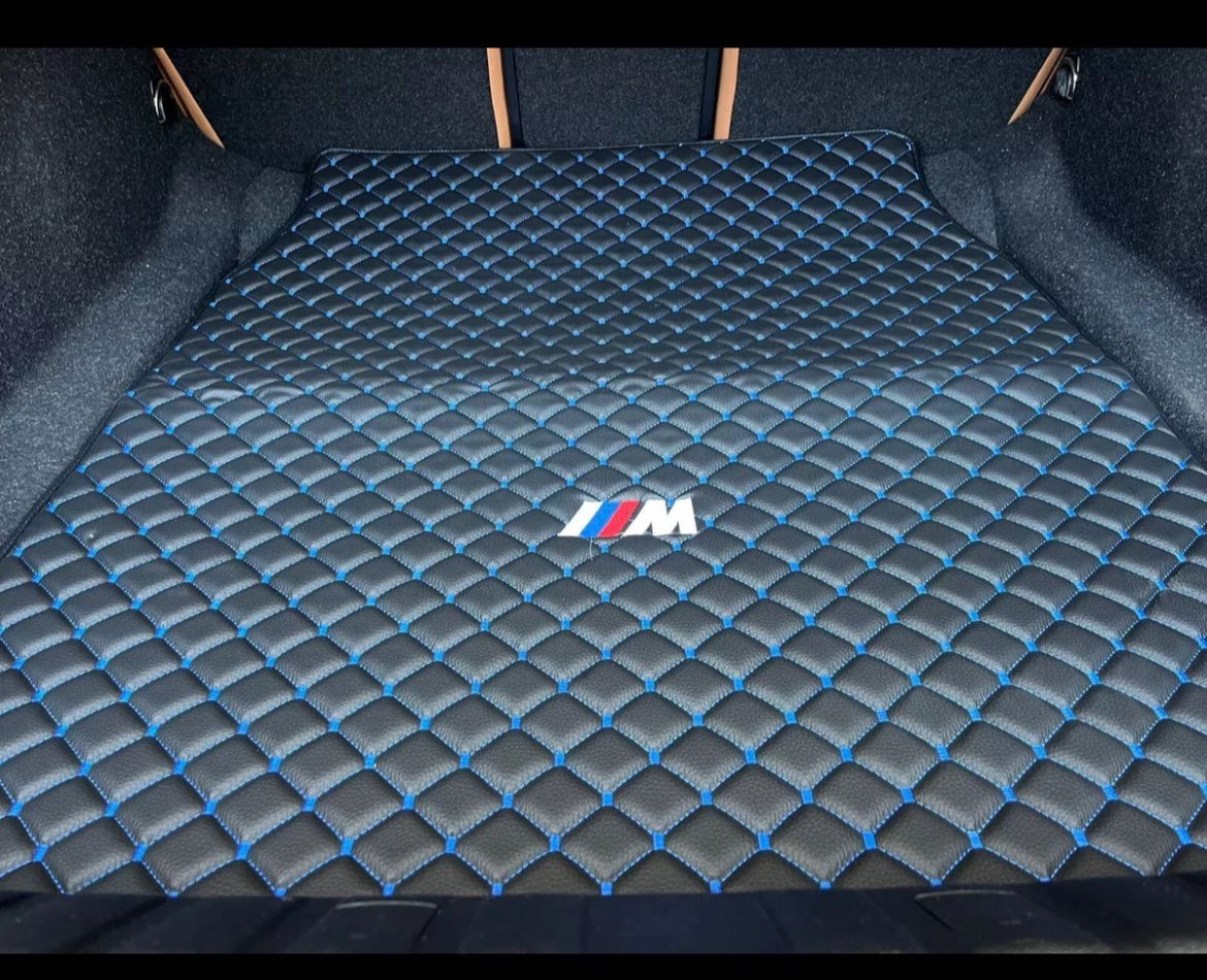 For BMW Floor Mats Set + Leather Trunk Mat