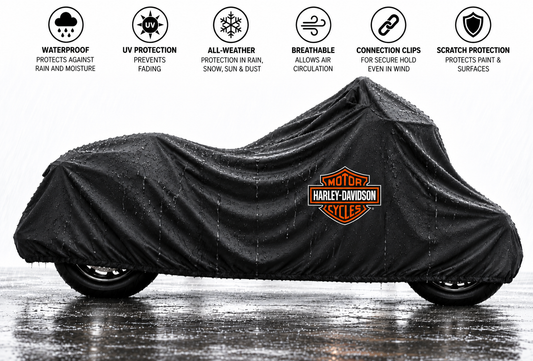 Harley Davidson Motorcycle Protective Outdoor Cover – Rain, Sun & Dust Resistant