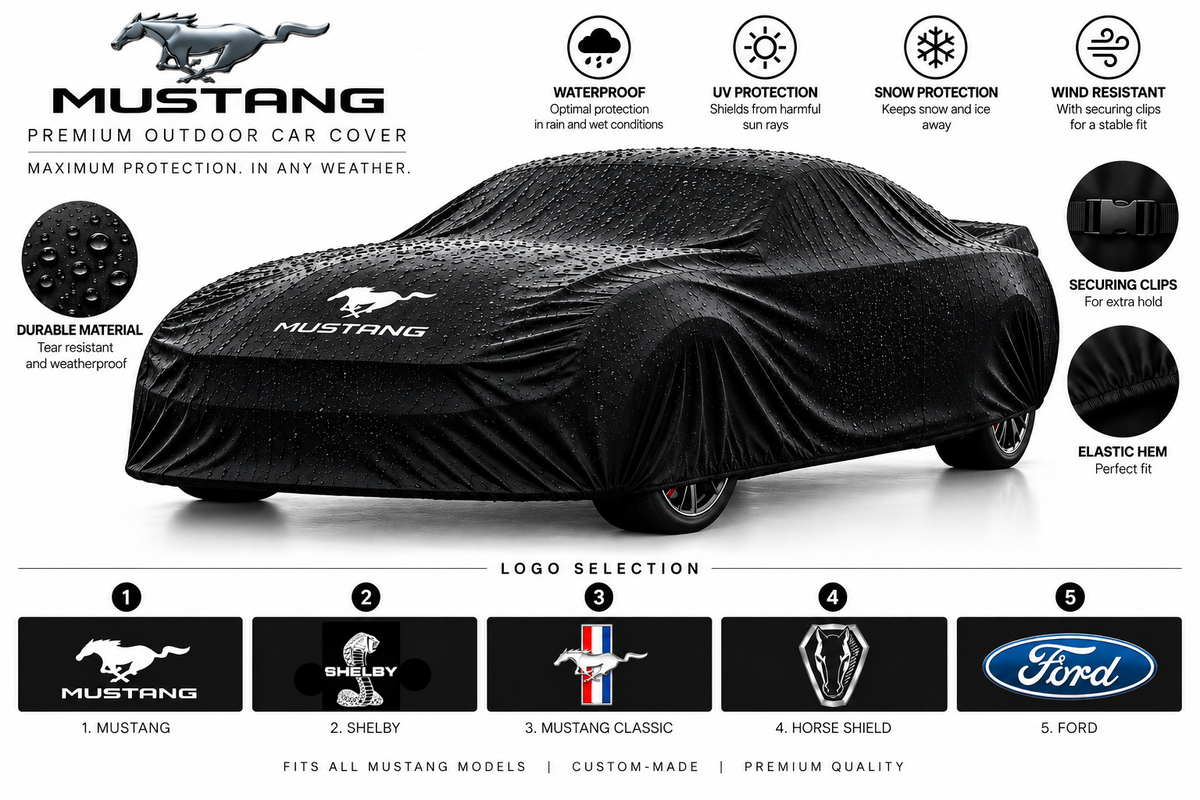 Mustang Outdoor Car Cover – Waterproof & Custom Fit