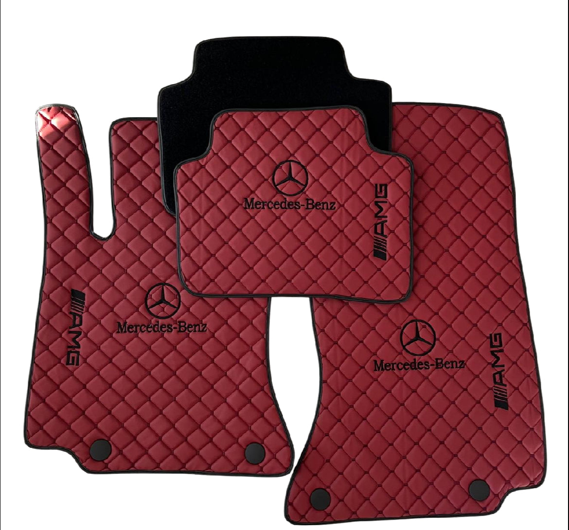 Mercedes Benz Leather Floor Mats Custom Fit For all Model AMG