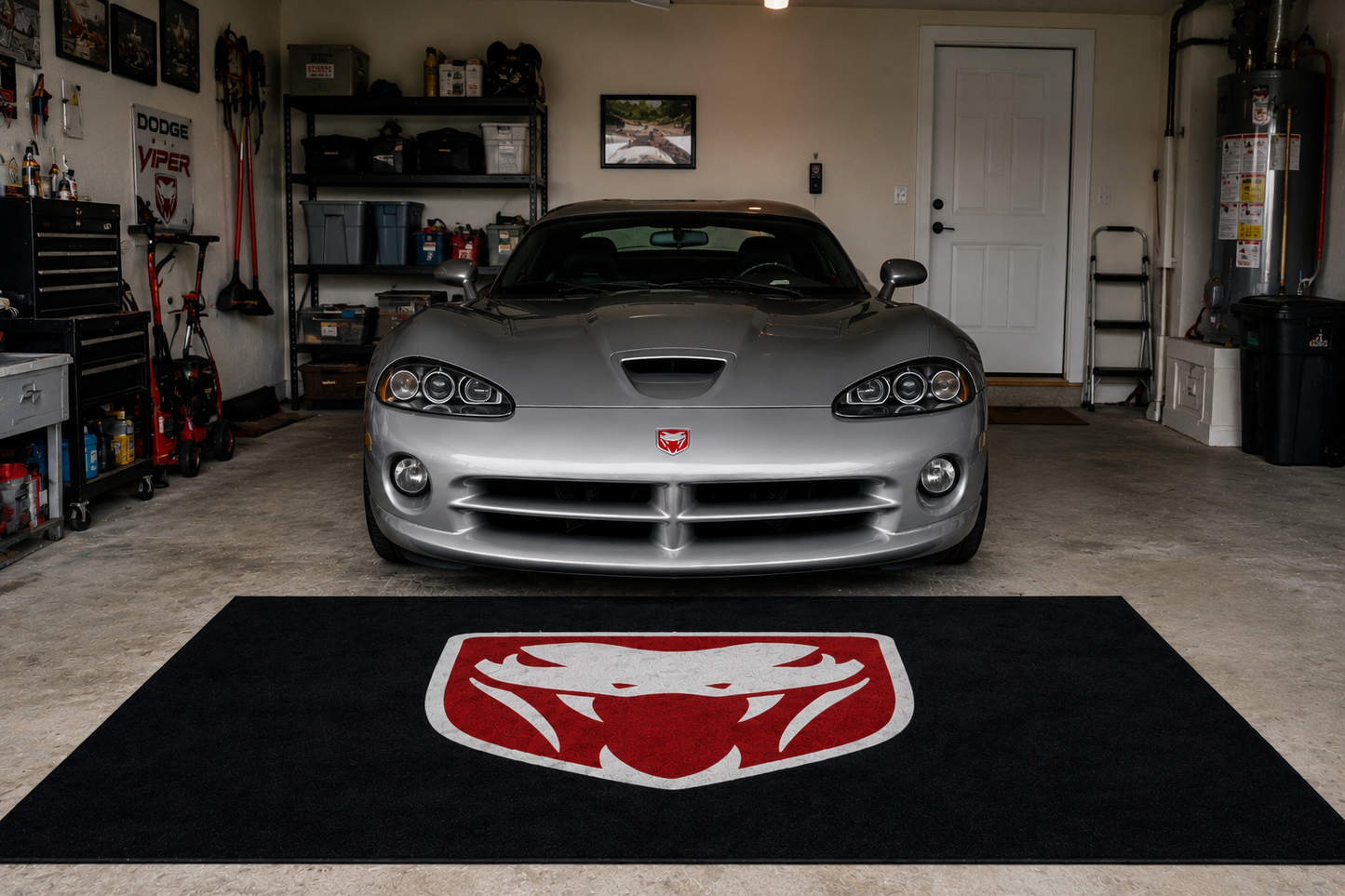 Dodge Viper Garage Floor Mat 5x7 FT (60x87 Inches) Showroom Rug