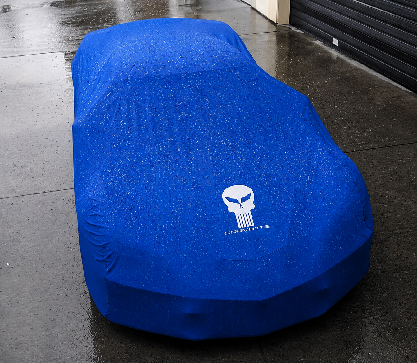 Corvette Jake Skull Outdoor Car Cover, custom-made Corvette car cover, A++