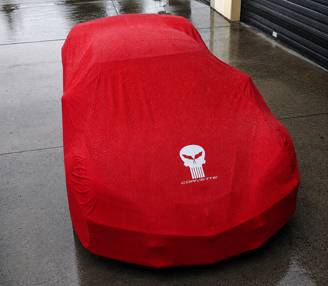 Corvette Jake Skull Outdoor Car Cover, custom-made Corvette car cover, A++