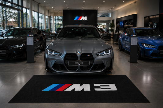 BMW M3 Garage Floor Mat 5x7 FT (60x87 Inches) Showroom Rug