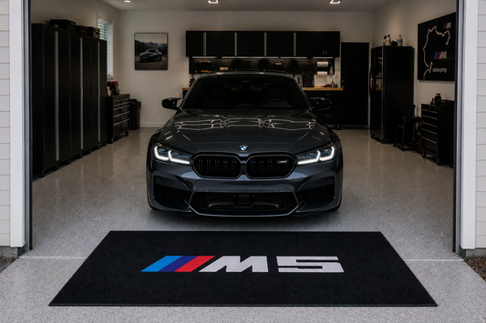 BMW M5 Garage Floor Mat 5x7 FT (60x87 Inches) Showroom Rug