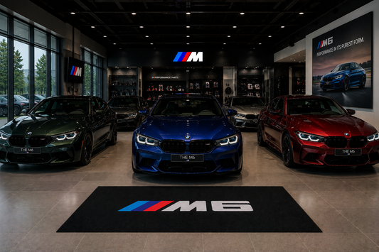 BMW M6 Garage Floor Mat 5x7 FT (60x87 Inches) Showroom Rug