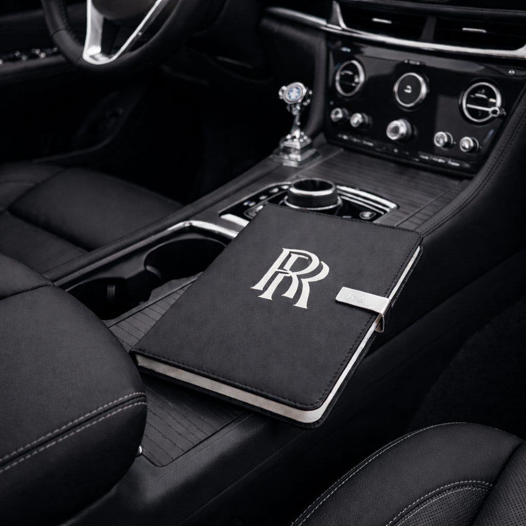 Rolls Royce Journal Notebook Customizable initials