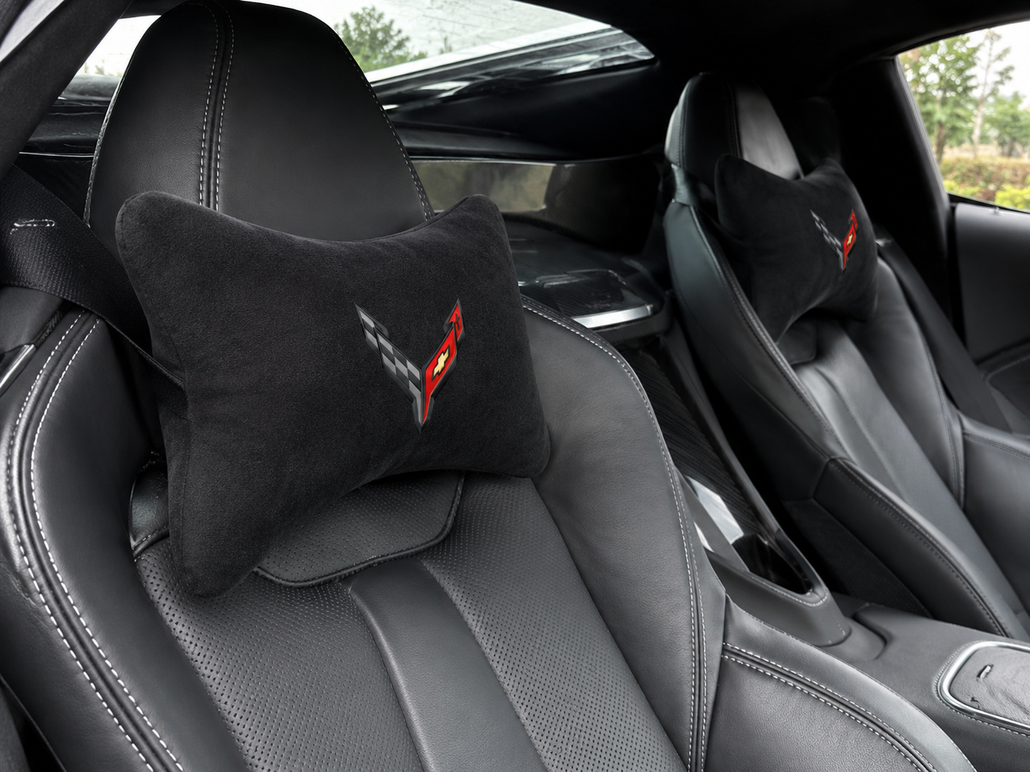 Corvette Velvet Neck Pillow, 2pcs