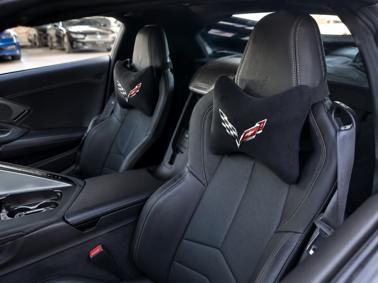 Corvette Velvet Neck Pillow, 2pcs