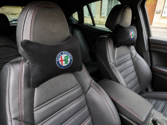 ALFA ROMEO Velvet Neck Pillow, 2pcs