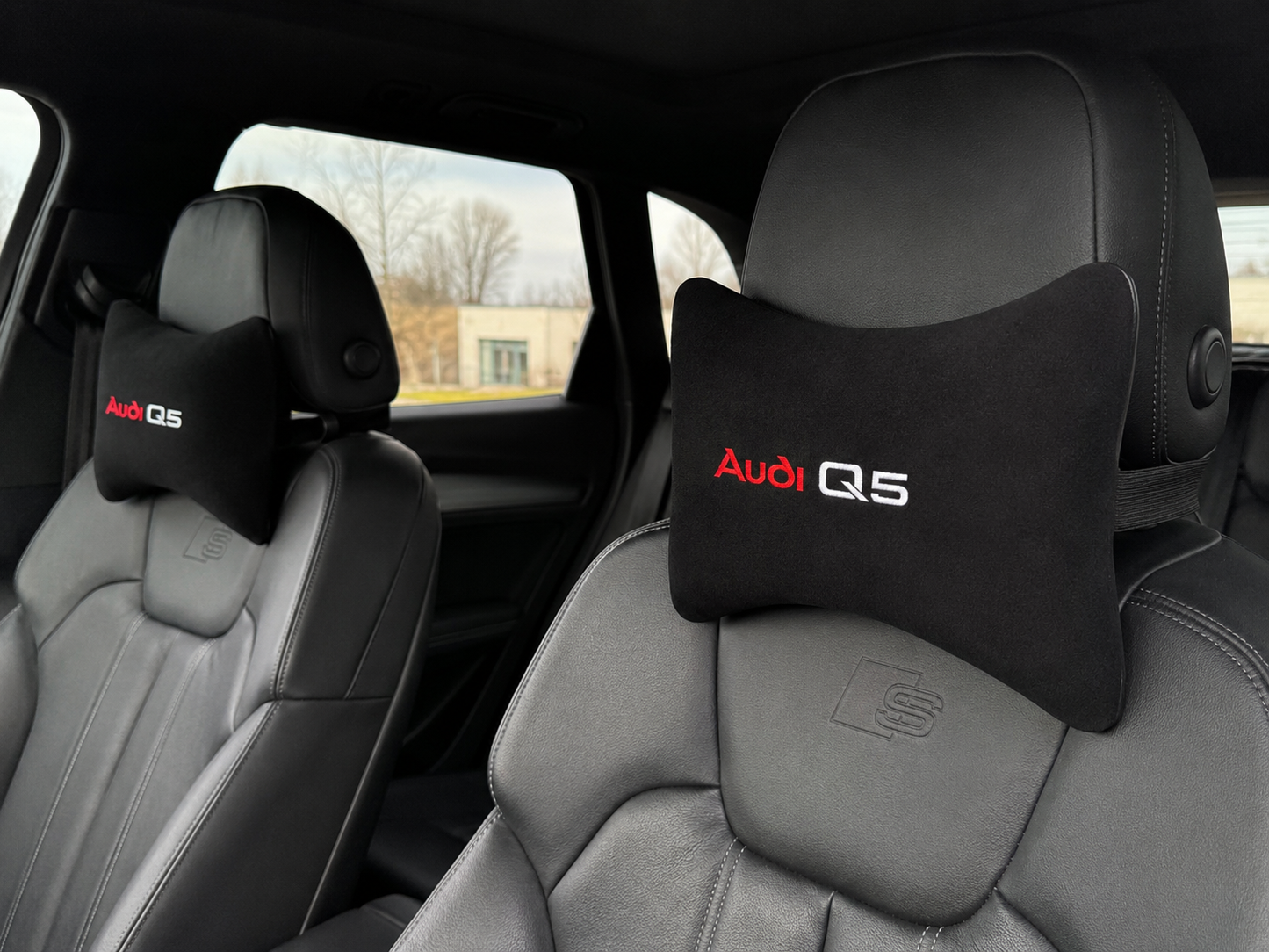 Audi Q2-Q3-Q4-Q5-Q6-Q7-Q8 Velvet Neck Pillow, 2pcs