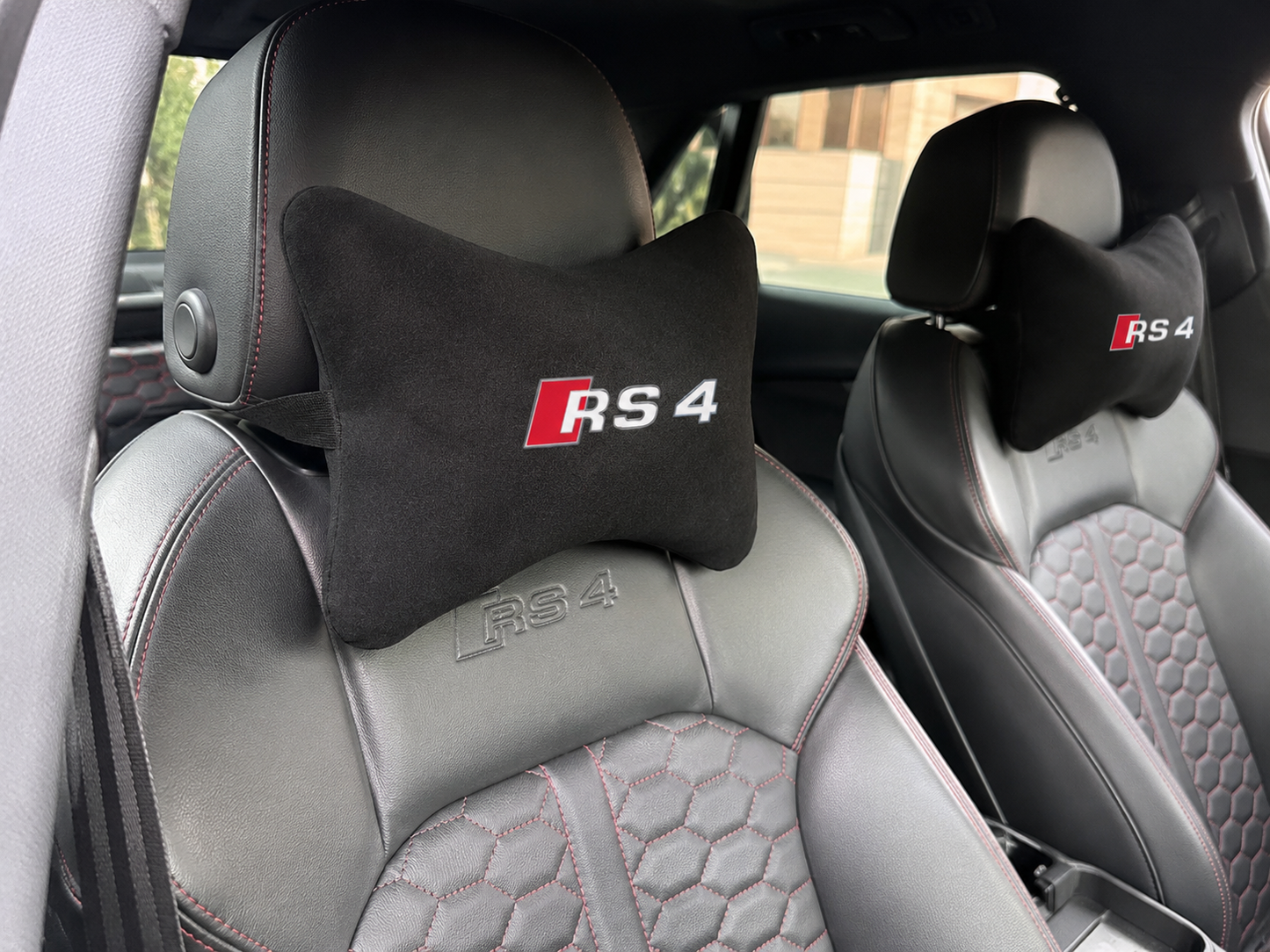 Audi RS3-RS4-RS5-RS6-RS7 Velvet Neck Pillow, 2pcs