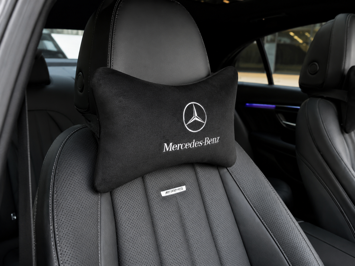 Mercedes Benz Velvet Neck Pillow, 2pcs