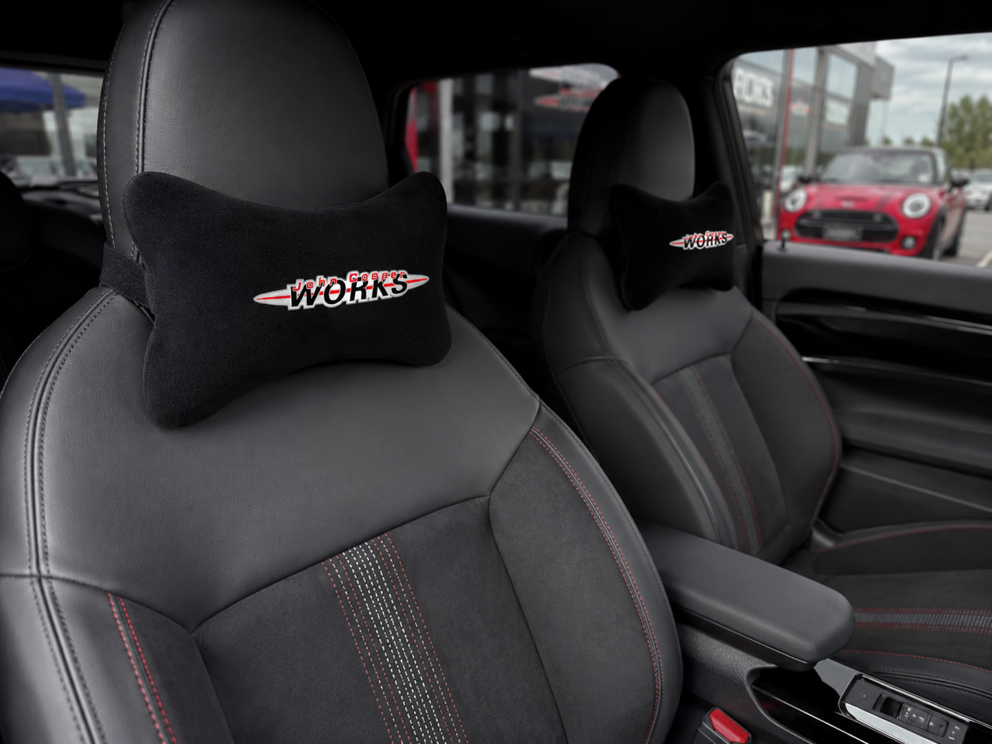 Mini Cooper Velvet Neck Pillow, 2pcs ( John Cooper Works )