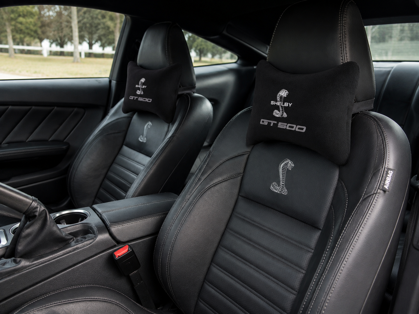 Shelby Velvet Neck Pillow, 2pcs ( GT350-GT500-Cobra )
