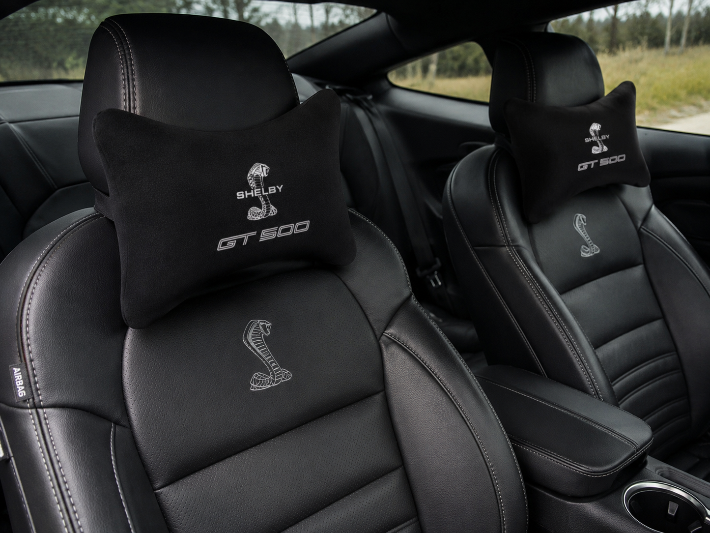 Shelby Velvet Neck Pillow, 2pcs ( GT350-GT500-Cobra )