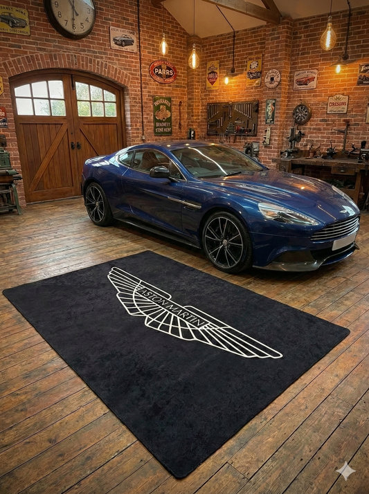 Aston Martin Luxury Rug 60×87 INCH Home, Garage & Display Carpet