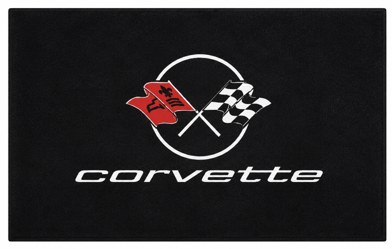 Corvette Garage Floor Mat 5x7 FT (60x87 Inches) C2 C3 C4 C5 C6 C7 C8 Z06
