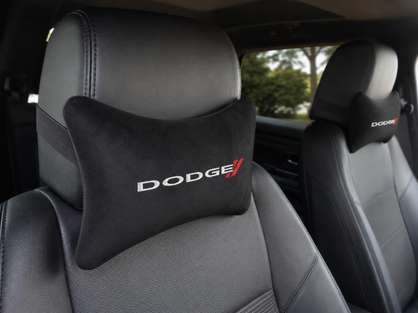 DODGE Velvet Neck Pillow, 2pcs ( Challenger-Viper-Srt )