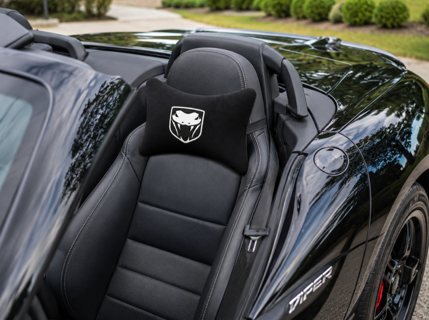 DODGE Velvet Neck Pillow, 2pcs ( Challenger-Viper-Srt )