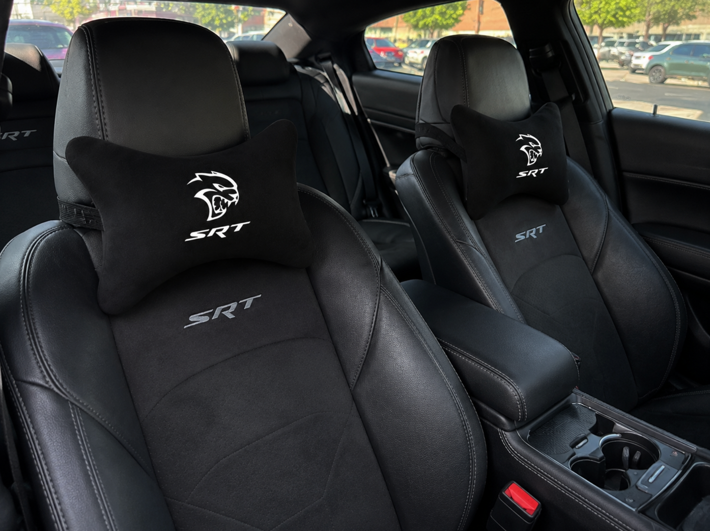 DODGE Velvet Neck Pillow, 2pcs ( Challenger-Viper-Srt )