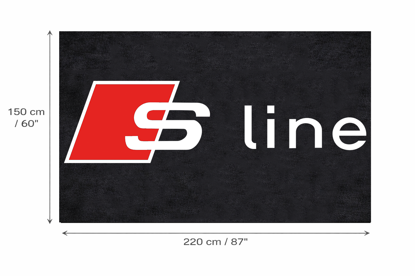Audi Sline Garage Floor Mat 5x7 FT (60x87 Inches) Premium Showroom Rug & Wall Decor