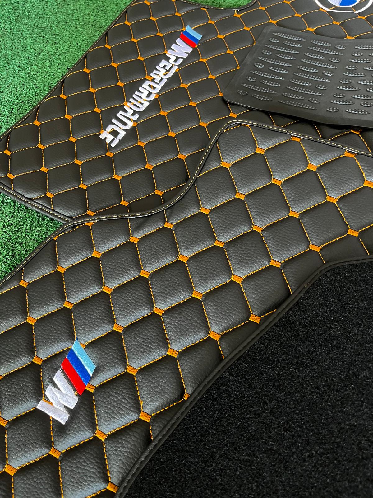 For BMW M5 Leather Car Floor Mats Custom Fit Waterproof