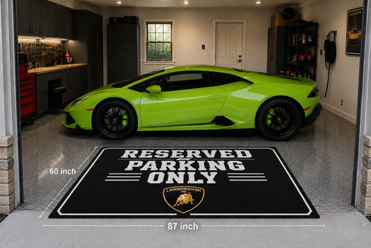 Lamborghini Garage Rug RESERVED PARKING ONLY Special Production