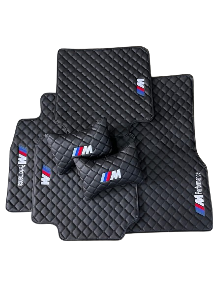For BMW M Performance Car Floor Mats Set ( With 2 Pillow )