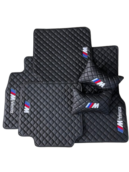 For BMW M Performance Car Floor Mats Set ( With 2 Pillow )