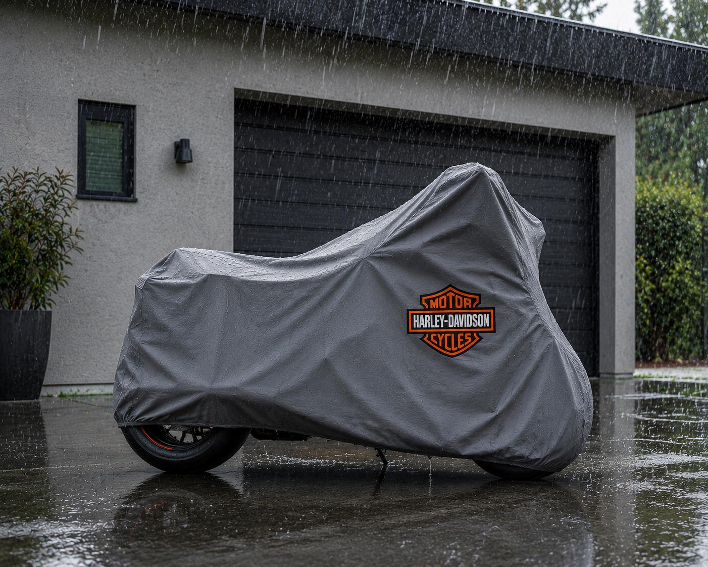 Harley Davidson Motorcycle Protective Outdoor Cover – Rain, Sun & Dust Resistant