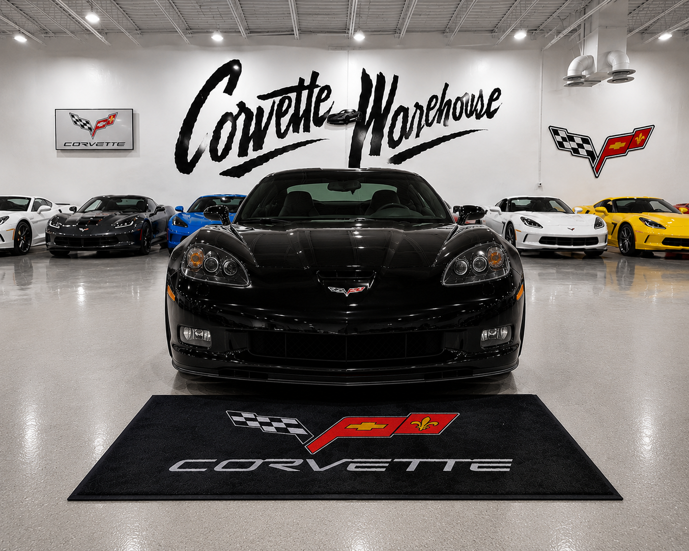 Corvette Garage Floor Mat 5x7 FT (60x87 Inches) C2 C3 C4 C5 C6 C7 C8 Z06