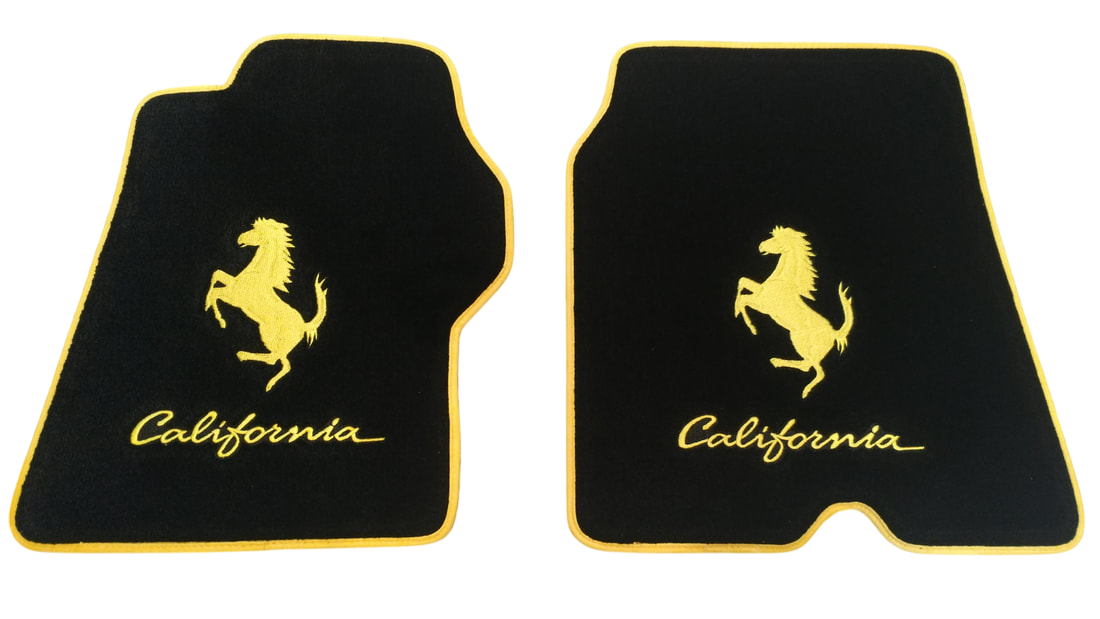 Ferrari Floor Mats Custom Fit Carpet Velour Mats with Custom Stitch