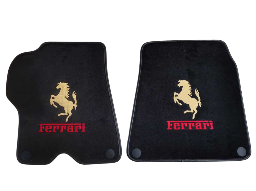 Ferrari Floor Mats Custom Fit Carpet Velour Mats with Custom Stitch