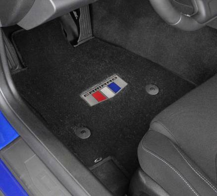 Camaro Floor Mats - Carpet Velour Mats For Camaro with Custom Stitch Logo