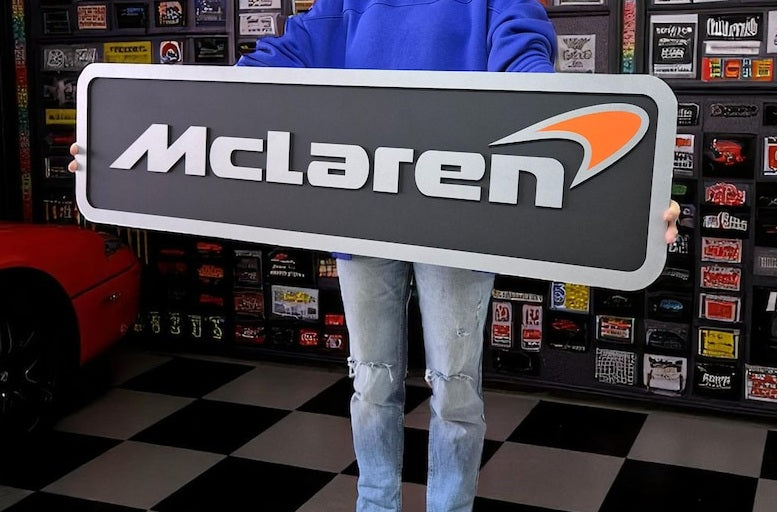McLaren Wall Sign for Garage – Premium Wall Decor for Car Enthusiasts