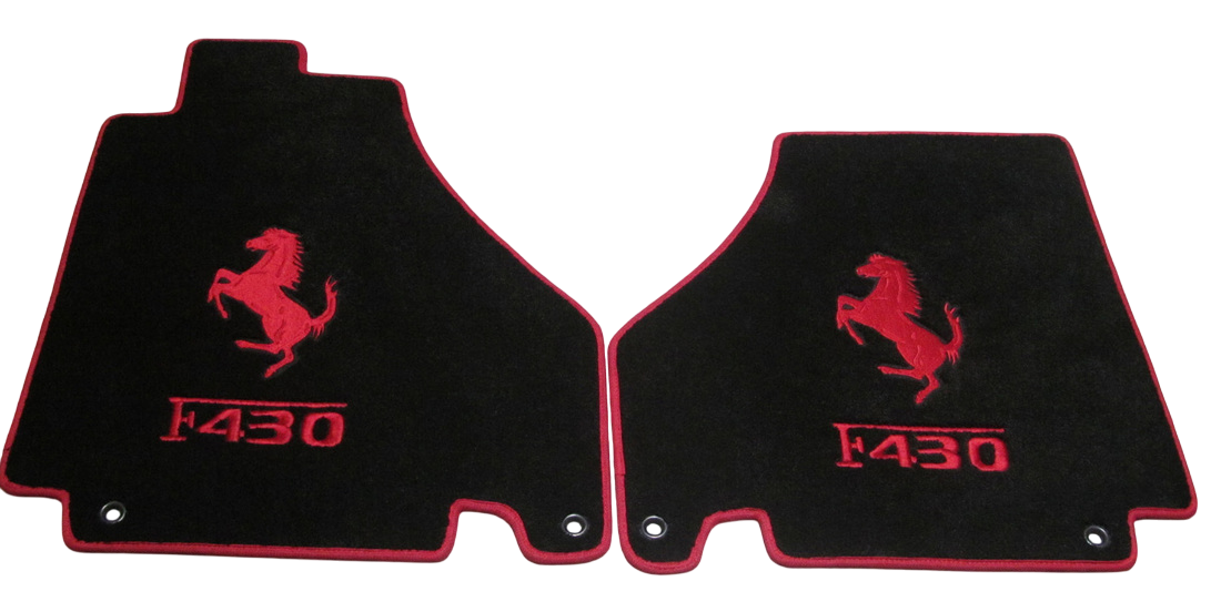 Ferrari Floor Mats Custom Fit Carpet Velour Mats with Custom Stitch