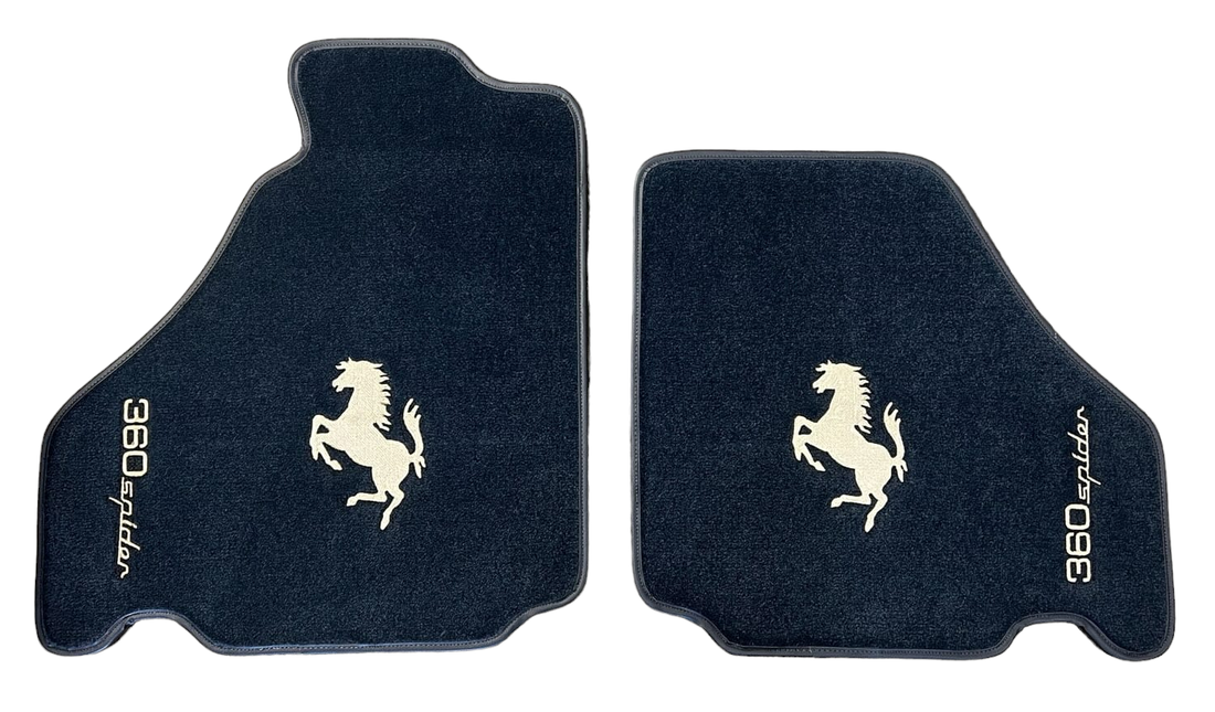 Ferrari Floor Mats Custom Fit Carpet Velour Mats with Custom Stitch