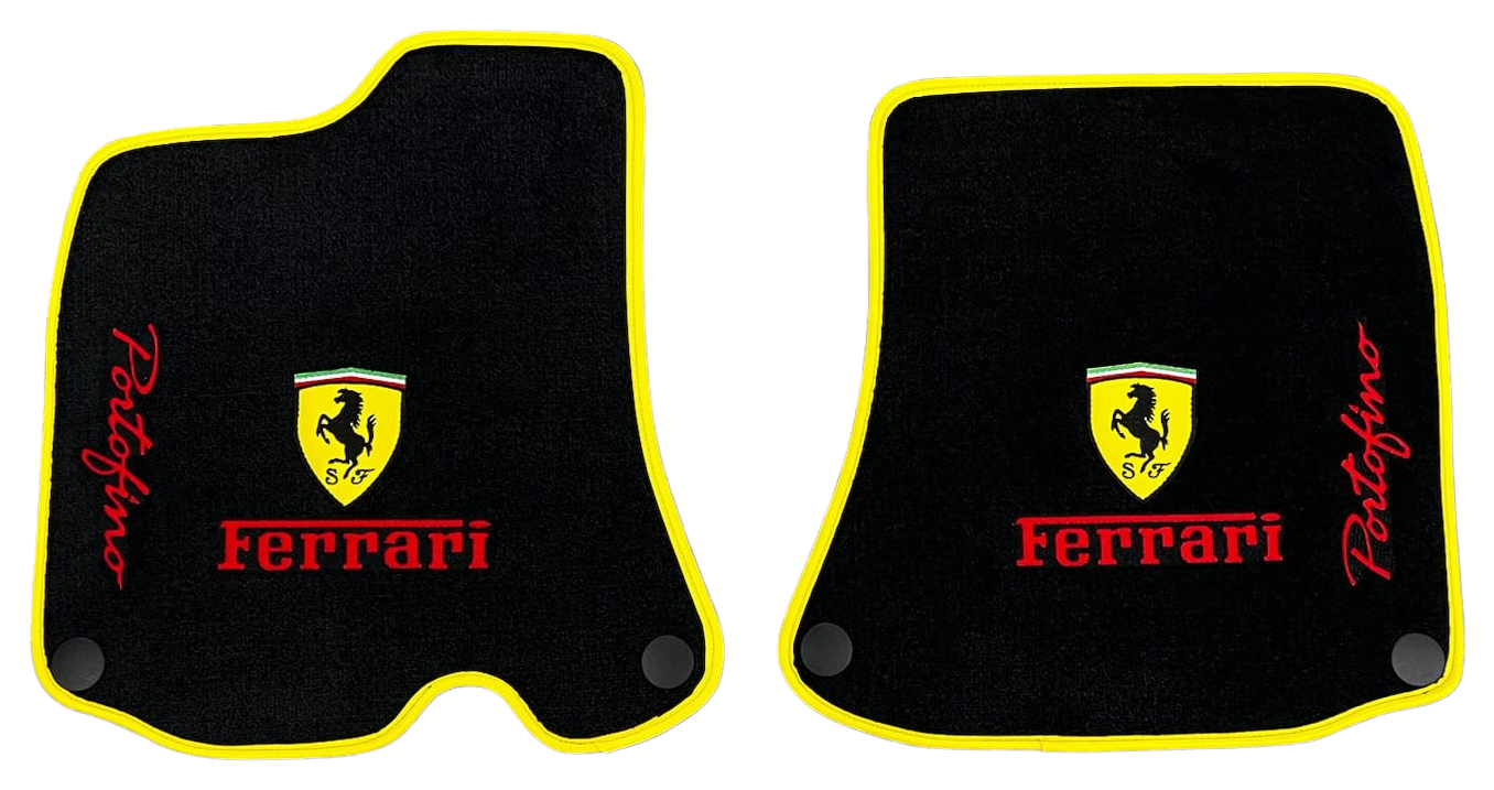Ferrari Floor Mats Custom Fit Carpet Velour Mats with Custom Stitch